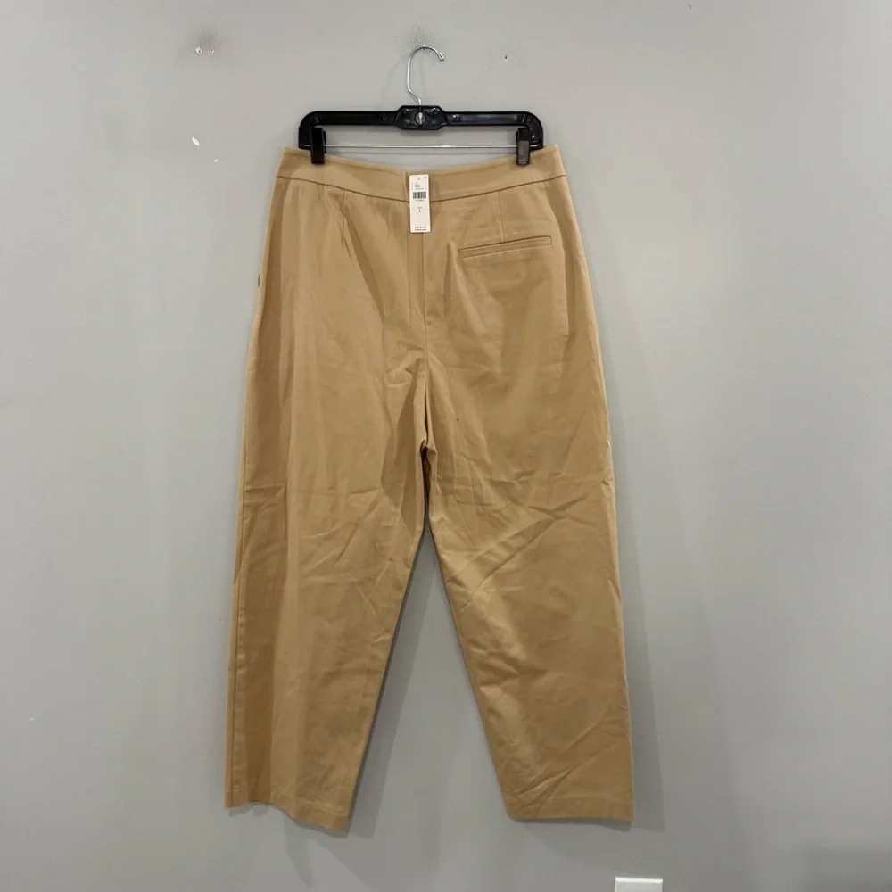 NWT Anthropologie Exquise Pants Chino Rolled-Hem in Cedar Tan